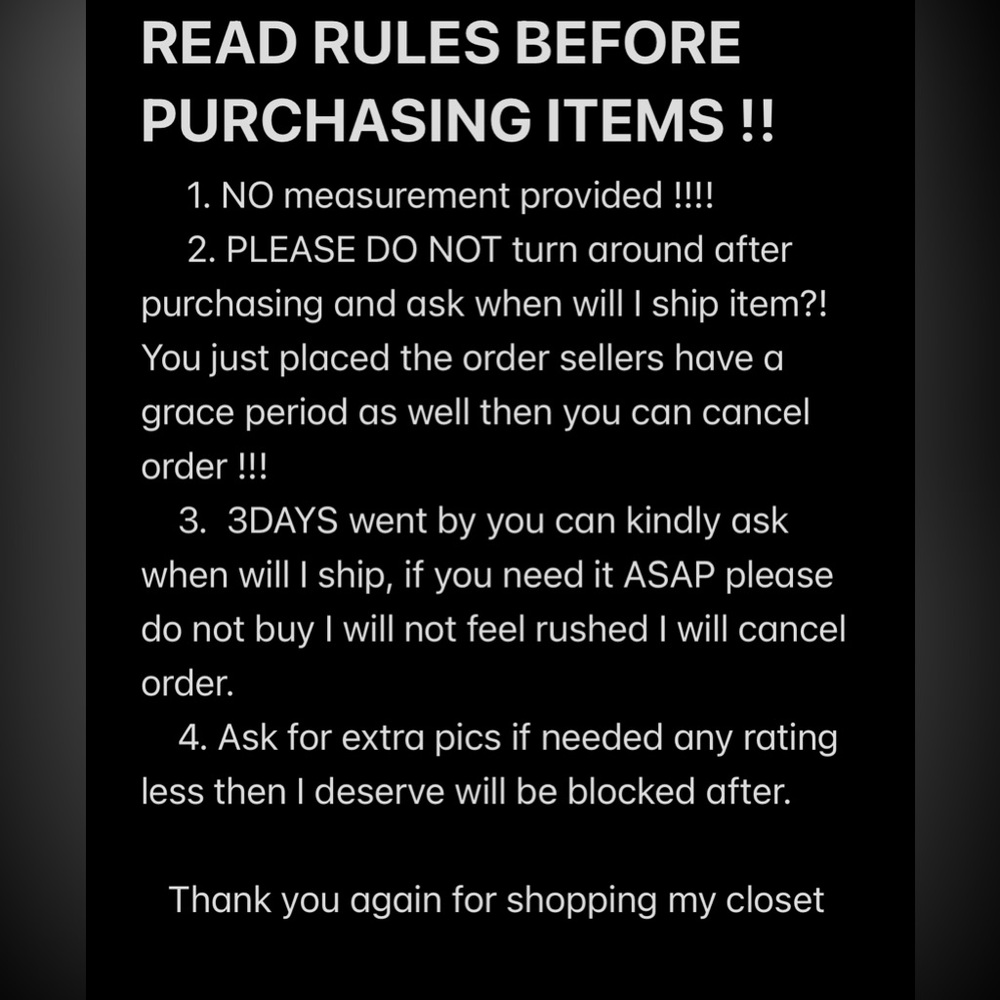RULES RULES RULES